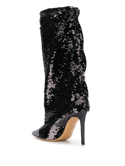 Shop Alexandre Vauthier Laura 100mm Sequinned Boots In Black