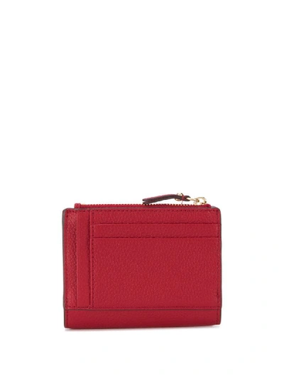 Michael Kors Snap Logo Wallet In Red
