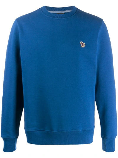 Shop Ps By Paul Smith Crew Neck Pullover In Blue