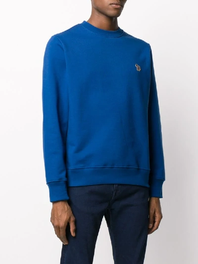 Shop Ps By Paul Smith Crew Neck Pullover In Blue