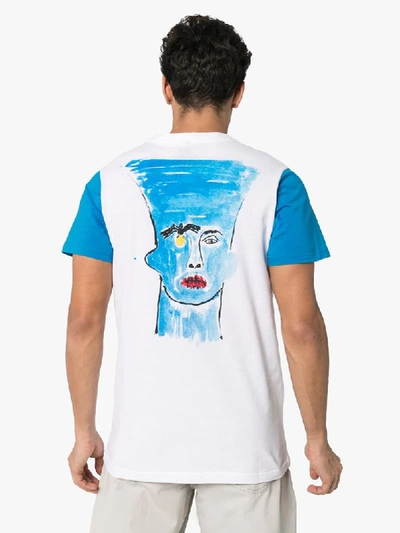 Shop Make Printed Face T-shirt In White