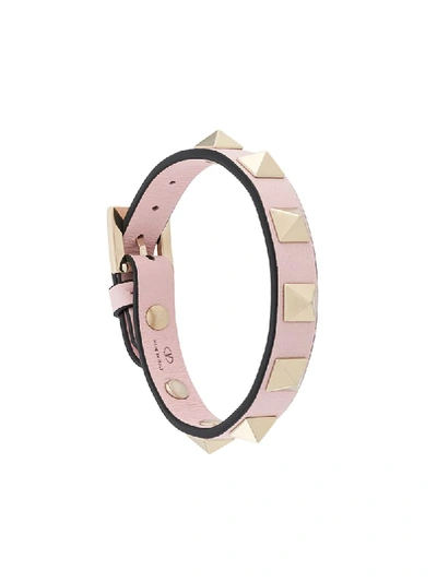 Shop Valentino Rockstud Bracelet In Pink