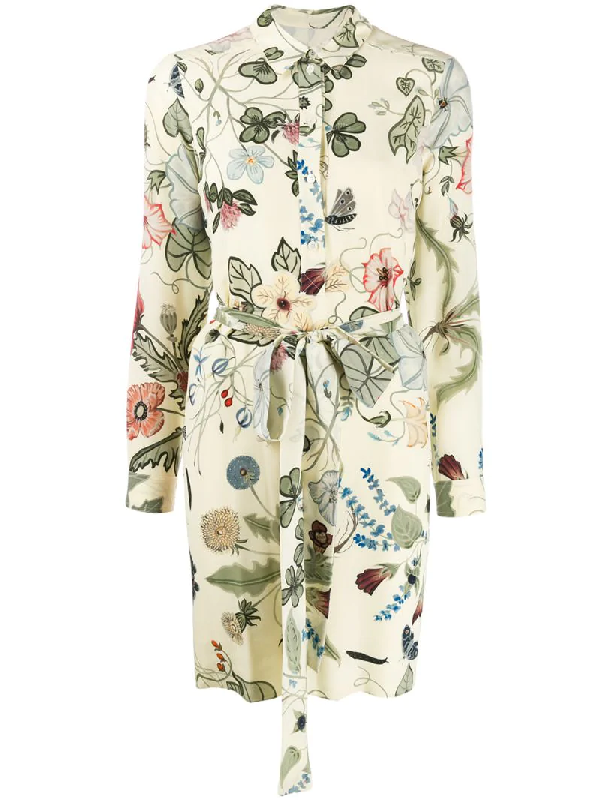 floral print shirt dress