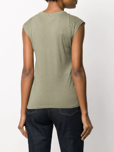 Shop Frame Le Mid Rise Tank Top In Green