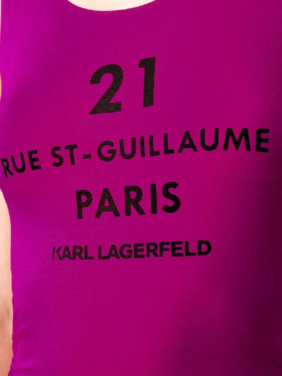 Shop Karl Lagerfeld Rue St-guillaume Tank Top In Pink