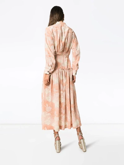 Shop Chloé Floral Print Maxi Dress In Pink