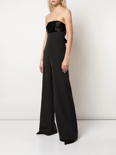 Shop Milly Strapless Jumpsuit In Black