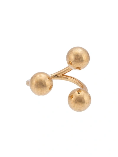 Shop Mugler Ball Design Ring In Gold