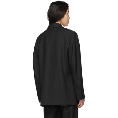 Shop Totême Black Loreo Tuxedo Blazer