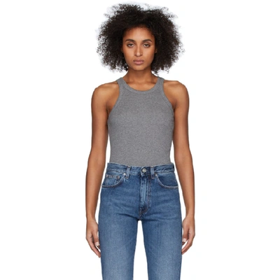 Totême Toteme Grey Espera Rib Tank Top In 350 Grey
