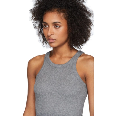 Shop Totême Toteme Grey Espera Rib Tank Top In 350 Grey