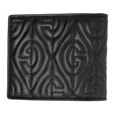 Shop Gucci Black Quilted Gg Wallet In 1000 Black