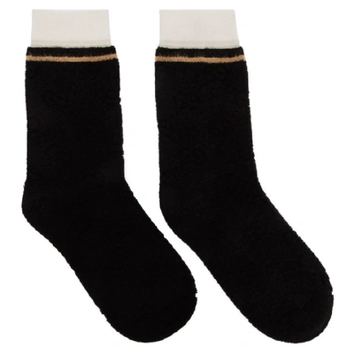 Shop Gucci Black Gg Socks In 1078 Black