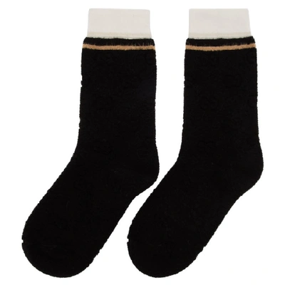 Shop Gucci Black Gg Socks In 1078 Black