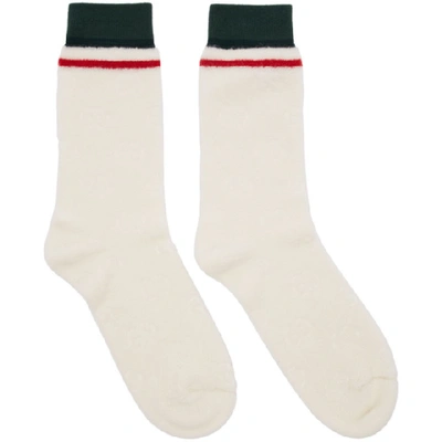 Shop Gucci White Gg Socks In 9266 White