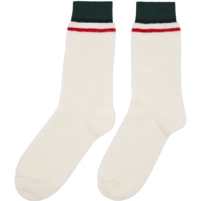 Shop Gucci White Gg Socks In 9266 White