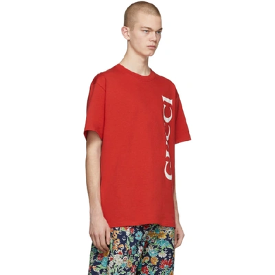 Shop Gucci Red Oversized T-shirt