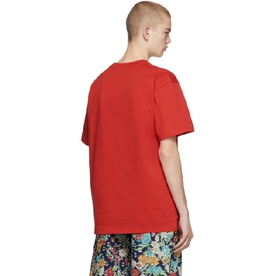 Shop Gucci Red Oversized T-shirt