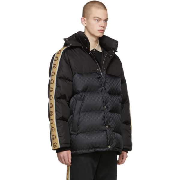 Gucci Logo-jacquard Webbing-trimmed Quilted Shell Hooded Down Jacket In ...