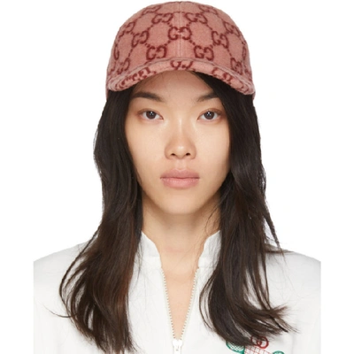 Shop Gucci Pink Wool Cap In 5874 Pink