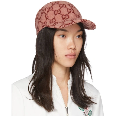 Shop Gucci Pink Wool Cap In 5874 Pink