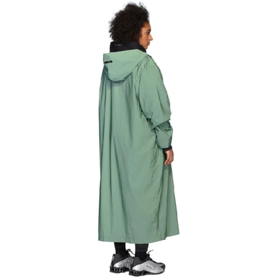 Shop Fear Of God Green Sixth Collection Hooded Raincoat In 312 Armyiri