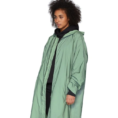 Shop Fear Of God Green Sixth Collection Hooded Raincoat In 312 Armyiri