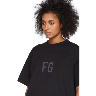Shop Fear Of God Black Sixth Collection Fg T-shirt In 010 Vintblk