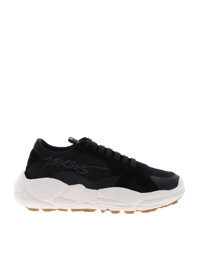 Shop Versus Anatomia Sneakers In Black With White Sole