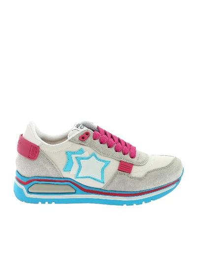 Shop Atlantic Stars Shaka Sneakers In White And Light Blue