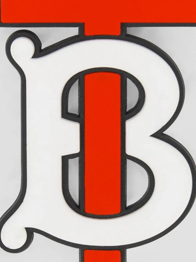 Shop Burberry Monogram Motif Key Charm In Vermillion