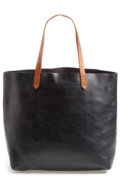 Shop Madewell 'the Transport' Leather Tote In True Black