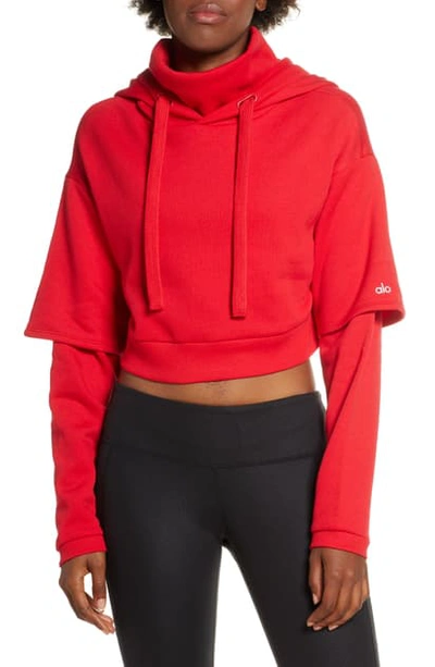 Shop Alo Yoga Eternal Hoodie In Scarlet