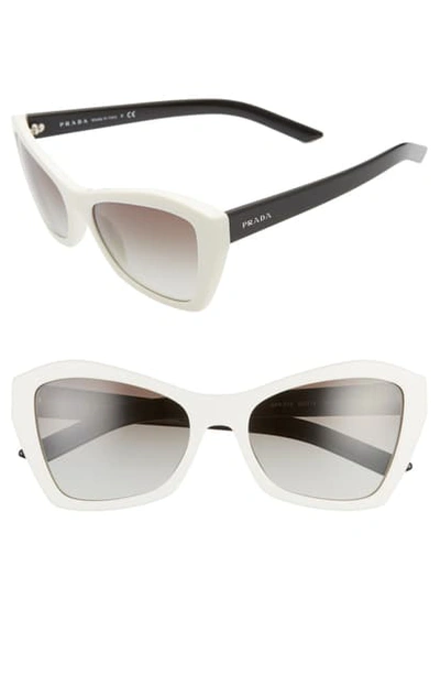 Shop Prada 55mm Gradient Butterfly Sunglasses In Ivory/ Grey Gradient