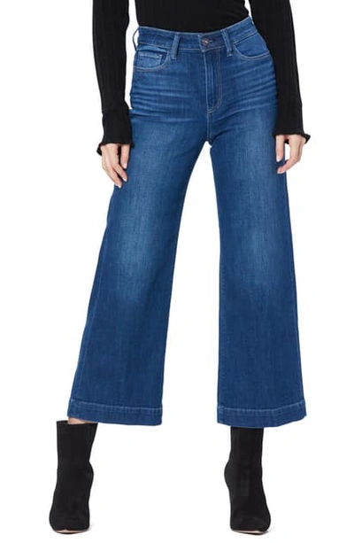 Shop Paige Anessa High Waist Crop Wide Leg Jeans In Big Bear
