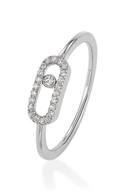 Shop Messika Move Uno Pave Diamond Ring In White Gold/ Diamond