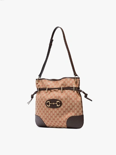Shop Gucci Womens Brown Beige Morsetto Gg Supreme Canvas Tote Bag