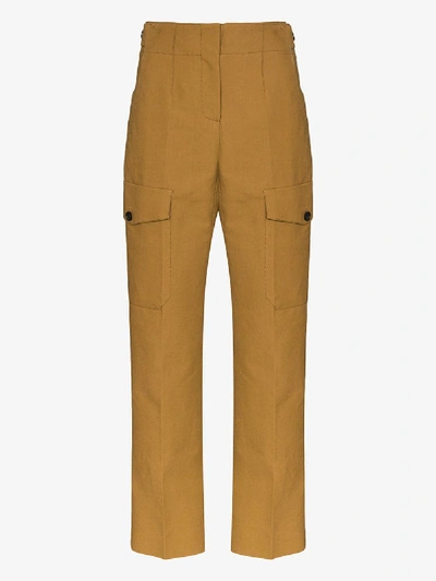 Shop Lvir Tailored Cargo Trousers In Brown