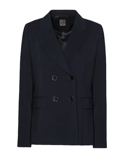 Shop 8 By Yoox Sartorial Jacket In Dark Blue