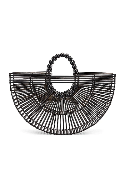 Shop Cult Gaia Bamboo Fan Ark Bag In Black