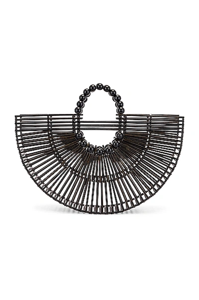 Shop Cult Gaia Bamboo Fan Ark Bag In Black