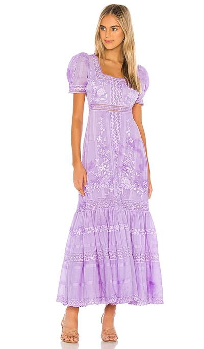 Shop Loveshackfancy Ryan Dress In Lavender