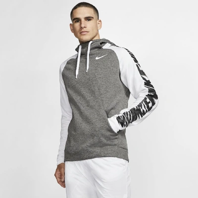 Shop Nike Therma Men's Training Hoodie In Grey