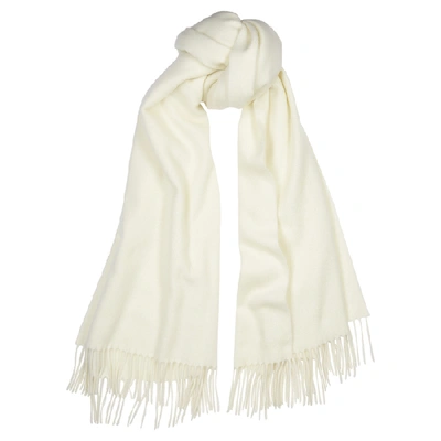 Shop Acne Studios Canada Ivory Wool Scarf In White