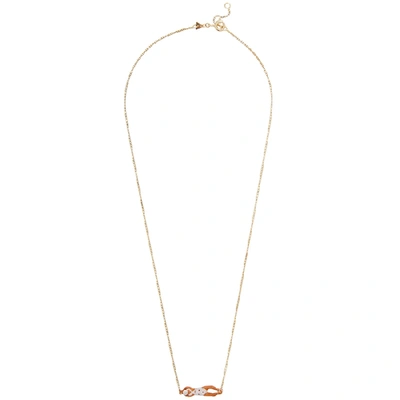 Shop Aliita Nadadora Completo Pois 9kt Gold Necklace In White