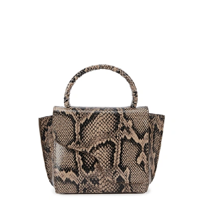 Shop Atp Atelier Montalcino Python-effect Cross-body Bag In Brown
