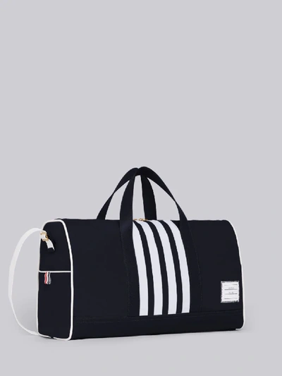 Shop Thom Browne Navy Nylon 4-bar Gym Bag In Blue