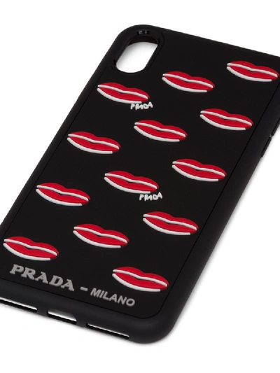 Shop Prada Lips Iphone Xs Max Case In Black