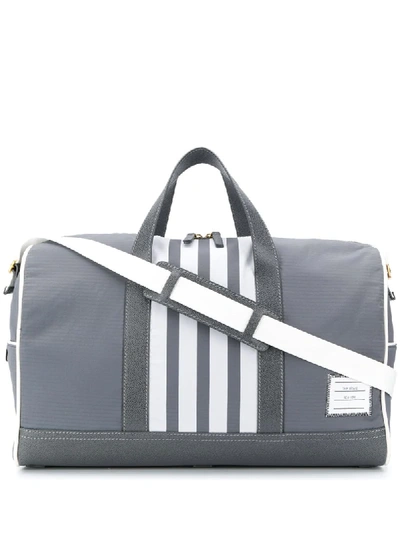 Shop Thom Browne 4-bar Gym Bag In Grey