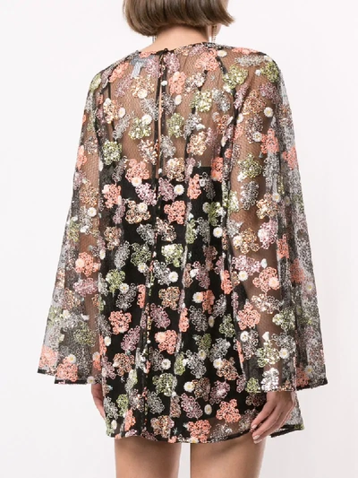 Shop Alice Mccall Floral Print Dress In Black